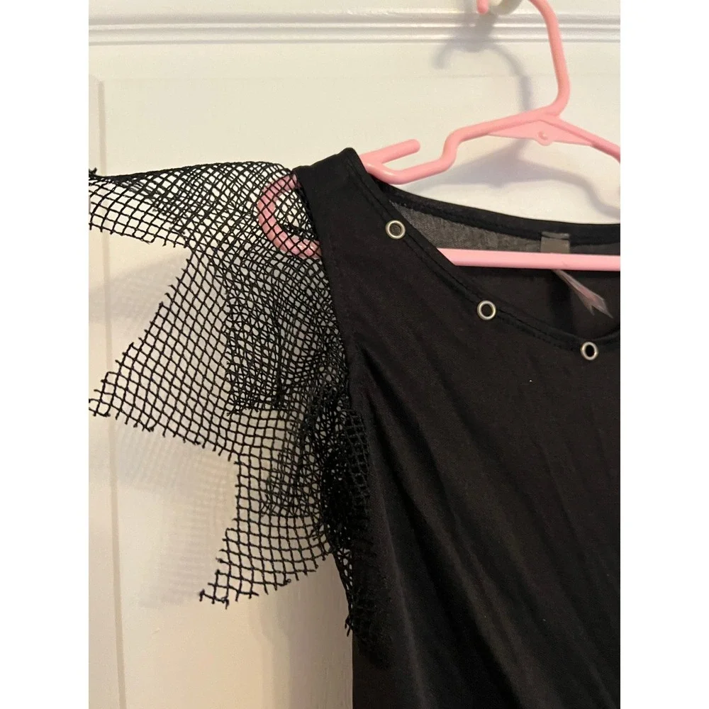 Monster High Halloween Costume Dress Kids Pink Black Skull Tulle Sequin M 8-10